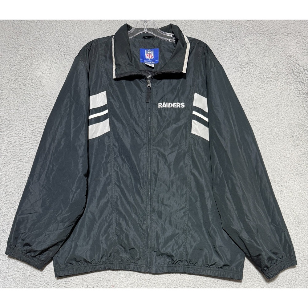 Vintage Oakland Las Vegas Raiders Reebok Full zip jacket Mens size Large